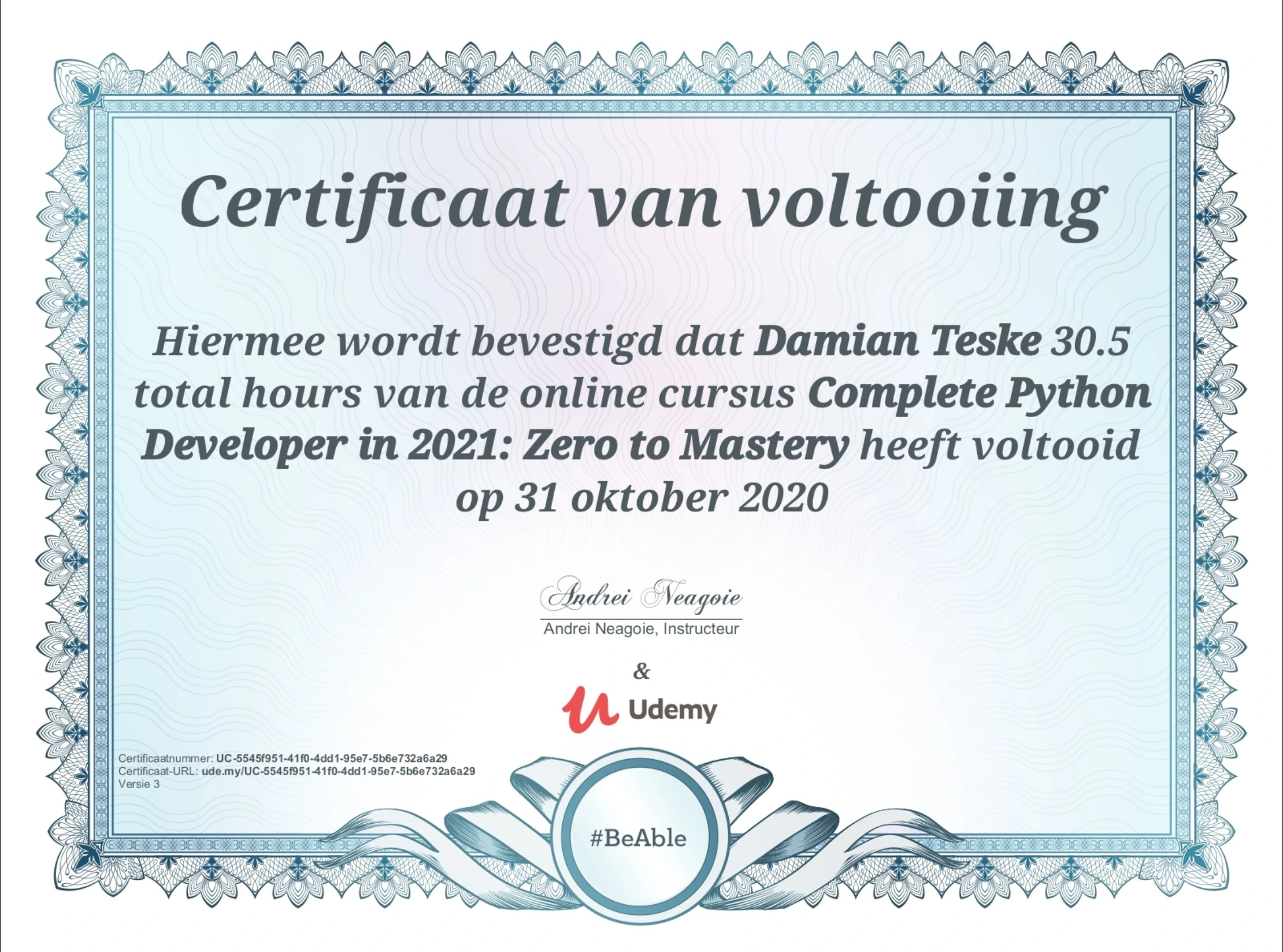 Python Zero to Mastery